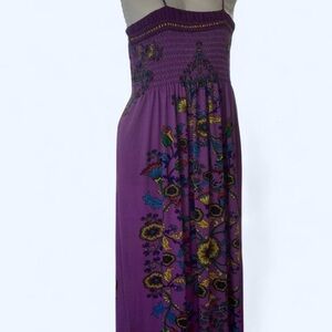 Floral Purple Sunflower Maxi Dress India Boutique approx M